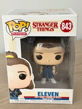 Funko Pop, Stranger Things, Eleven,‎ With Suspenders, #843, Vinyl Figure, NEW